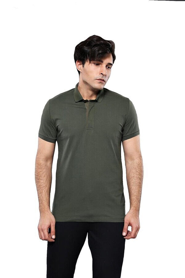 Polo Plain Khaki Men T-Shirt - Wessi