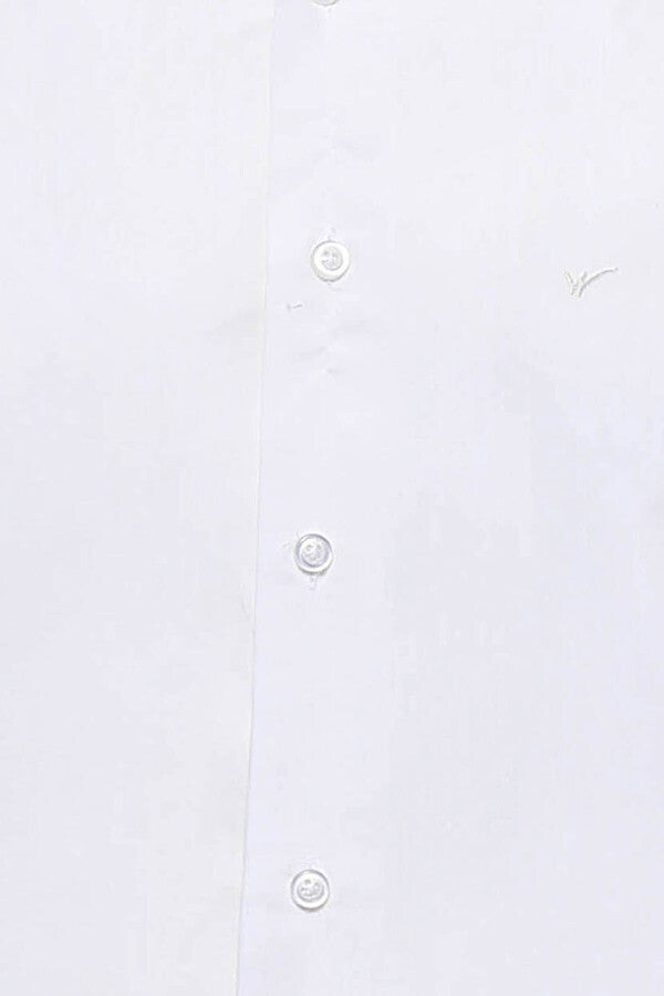 Poly Cotton Slim Fit Cream Shirt - Wessi