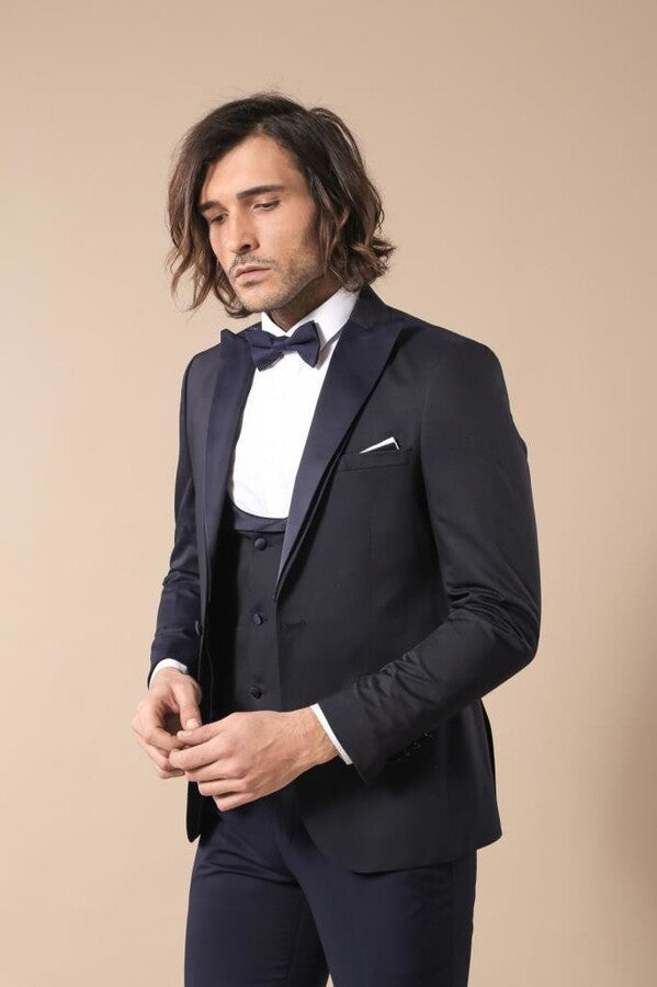 Removable Shawl Collar Black Tuxedo | Wessi