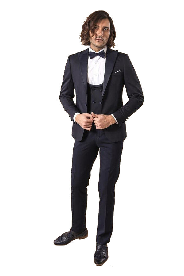 Removable Shawl Collar Black Tuxedo | Wessi