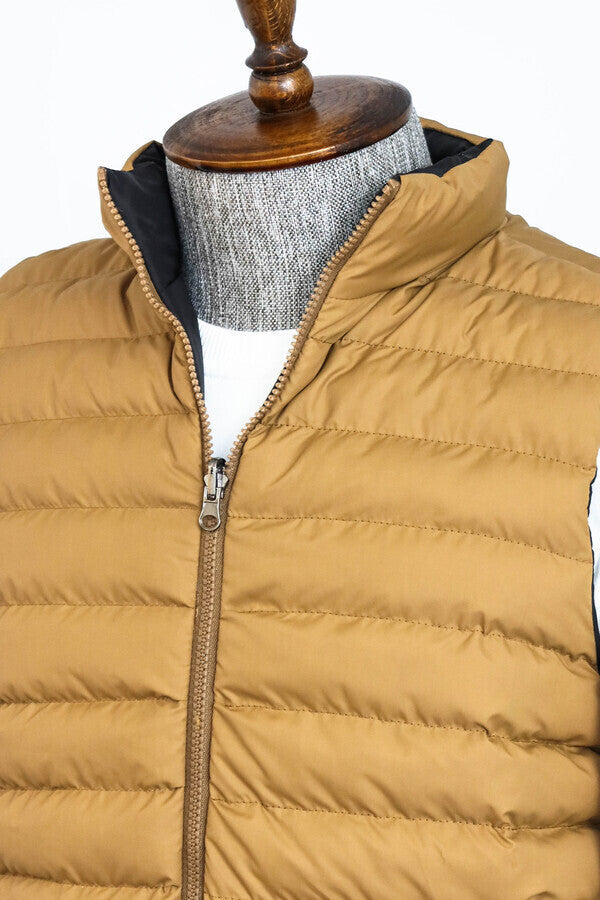 Reversible Puffer Yellow Men Down Vest - Wessi