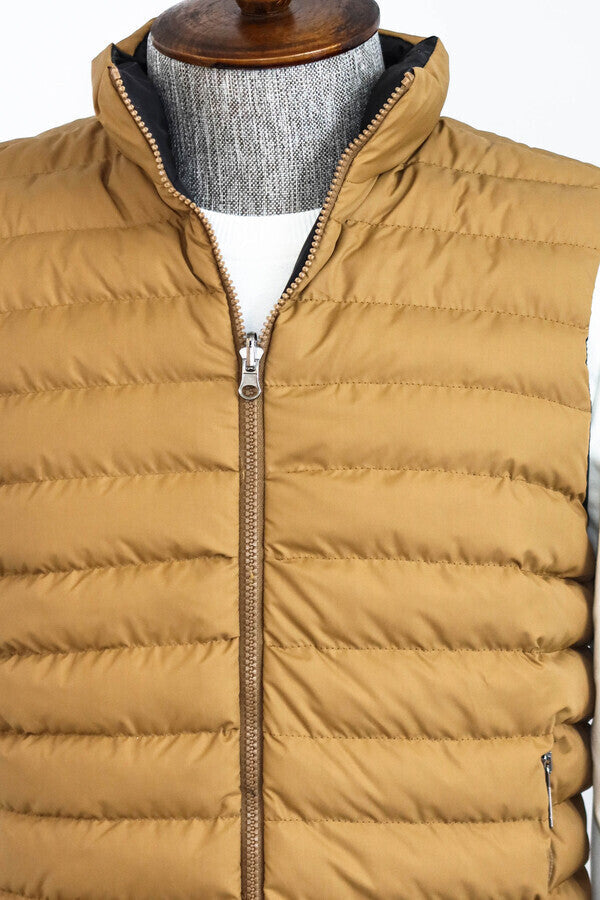 Reversible Puffer Yellow Men Down Vest - Wessi