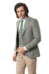 Set of Plaid Blazer and Vest - Wessi