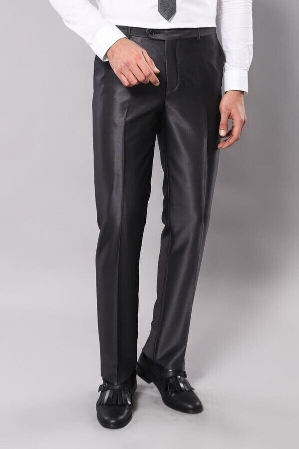 Shiny Charcoal Men's Suit | Wessi