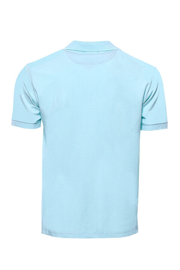 Sky Blue Polo Collar T-shirt - Wessi