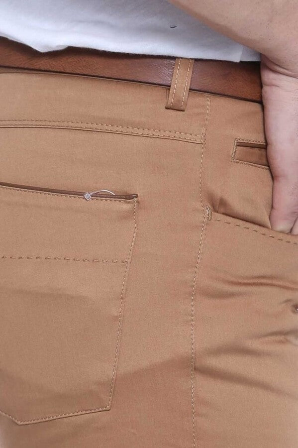 Slim Fit Cotton Brown Men Pants - Wessi