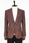 Slim Fit Patterned Sport Brown Men Blazer - Wessi