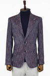 Slim Fit Patterned Sport Purple Men Blazer - Wessi