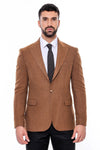 Blazer ajustado con estampado de color leonado para hombre - Wessi