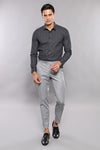 Striped Grey Men Trousers - Wessi