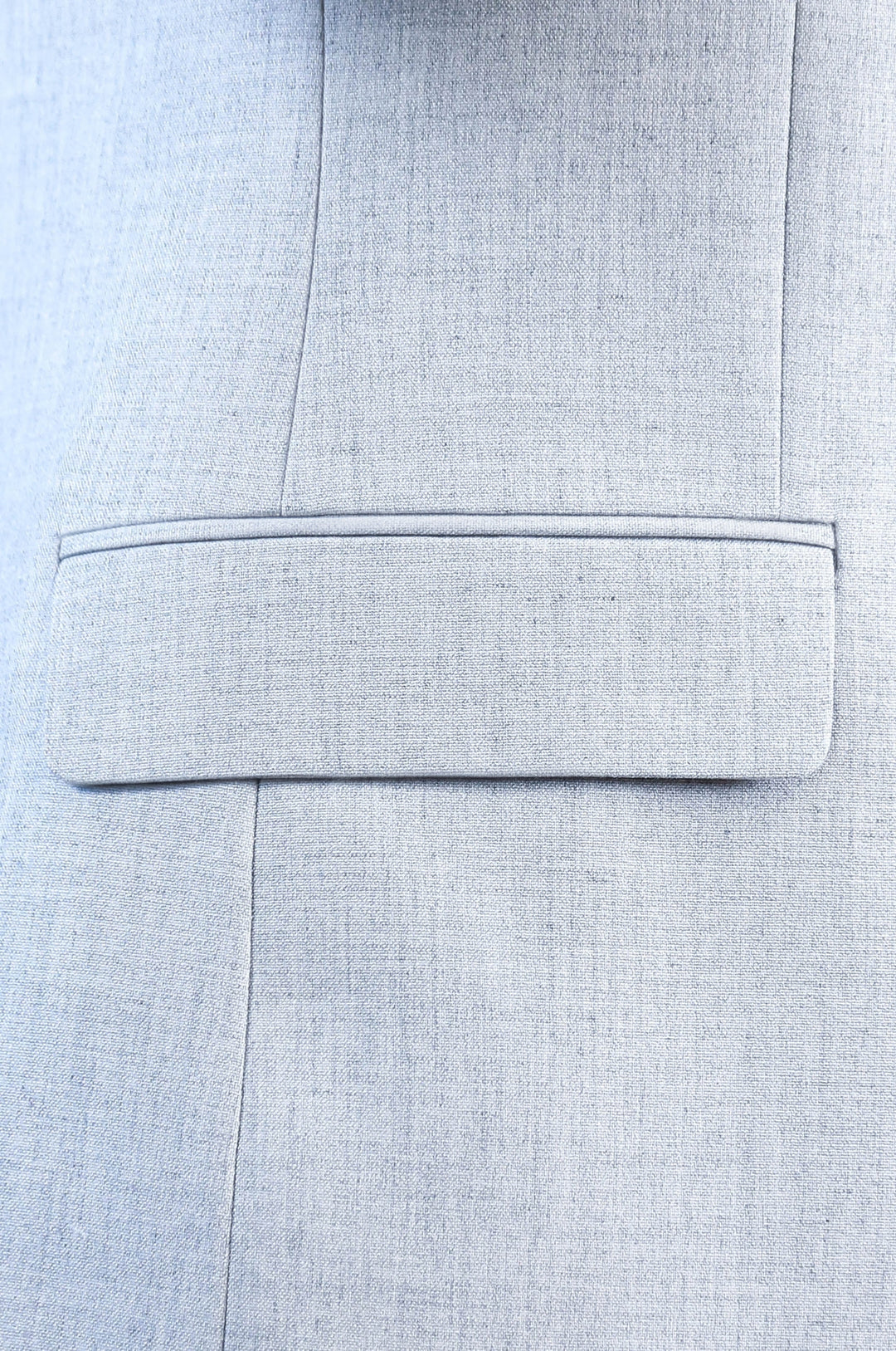Light Blue Slim Fit Two-Button Linen Men's Suit - Wessi