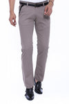 Trimmed Pockets Plain Slim Fit Beige Men Pants - Wessi