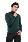 Turtleneck Green Men Sweater - Wessi