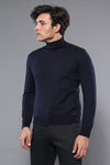 Turtleneck Navy Blue Sweater | Wessi