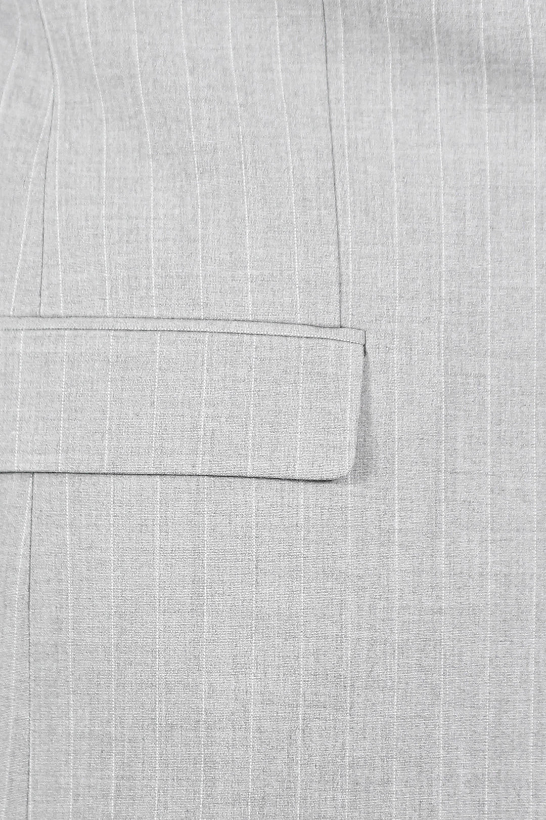 Pinstripe Single Button Vested Light Grey Men's Suit – Wessi