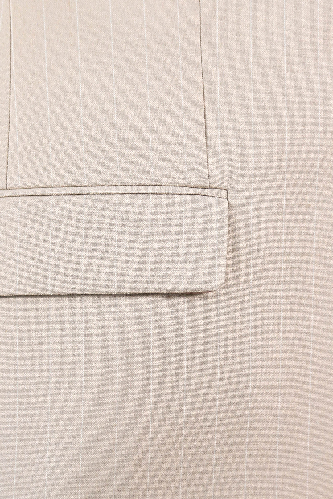 Pinstripe Single Button Vested Cream Men's Suit – Wessi