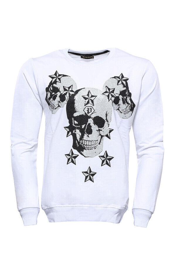 Sudadera con estampado de calaveras blancas - Wessi