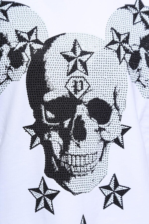 Sudadera con estampado de calaveras blancas - Wessi