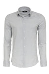 White Tiny Check Patterned Slim Fit Shirt - Wessi