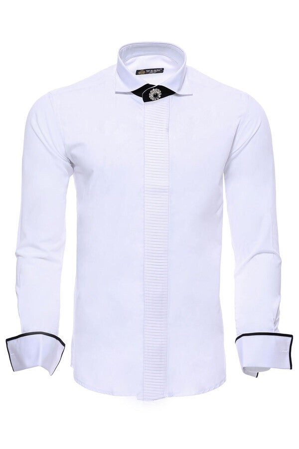 White Tuxedo Shirt | Wessi