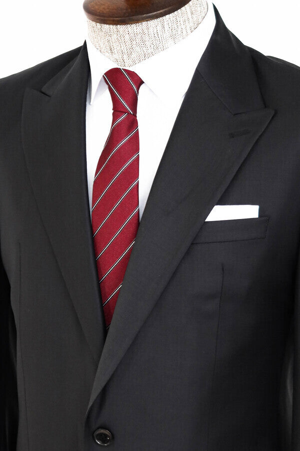 Wool Black Men Suit - Wessi