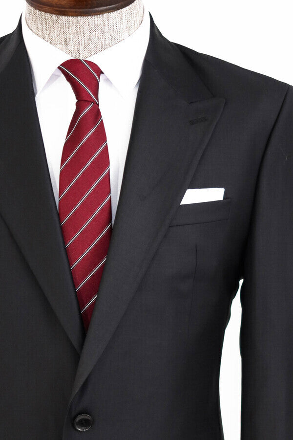 Wool Black Men Suit - Wessi