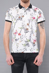 Camiseta amarilla con estampado floral y cuello alto - Wessi